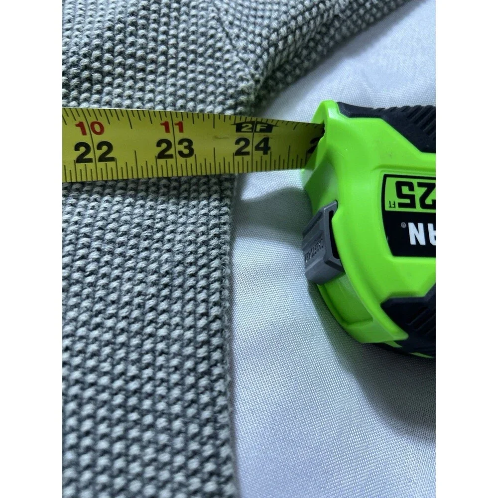 J Jill Olive Green Mineral Wash Thick Cable Knit Chunky Cotton Sweater L Tall - Picture 4 of 12